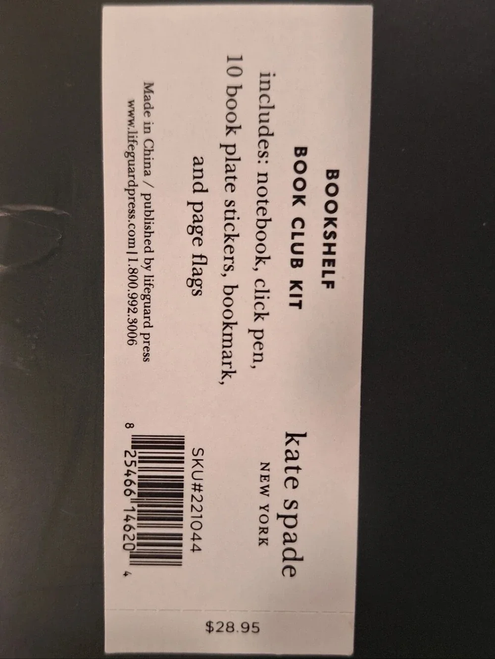 Kate Spade Book Club Kit NWT